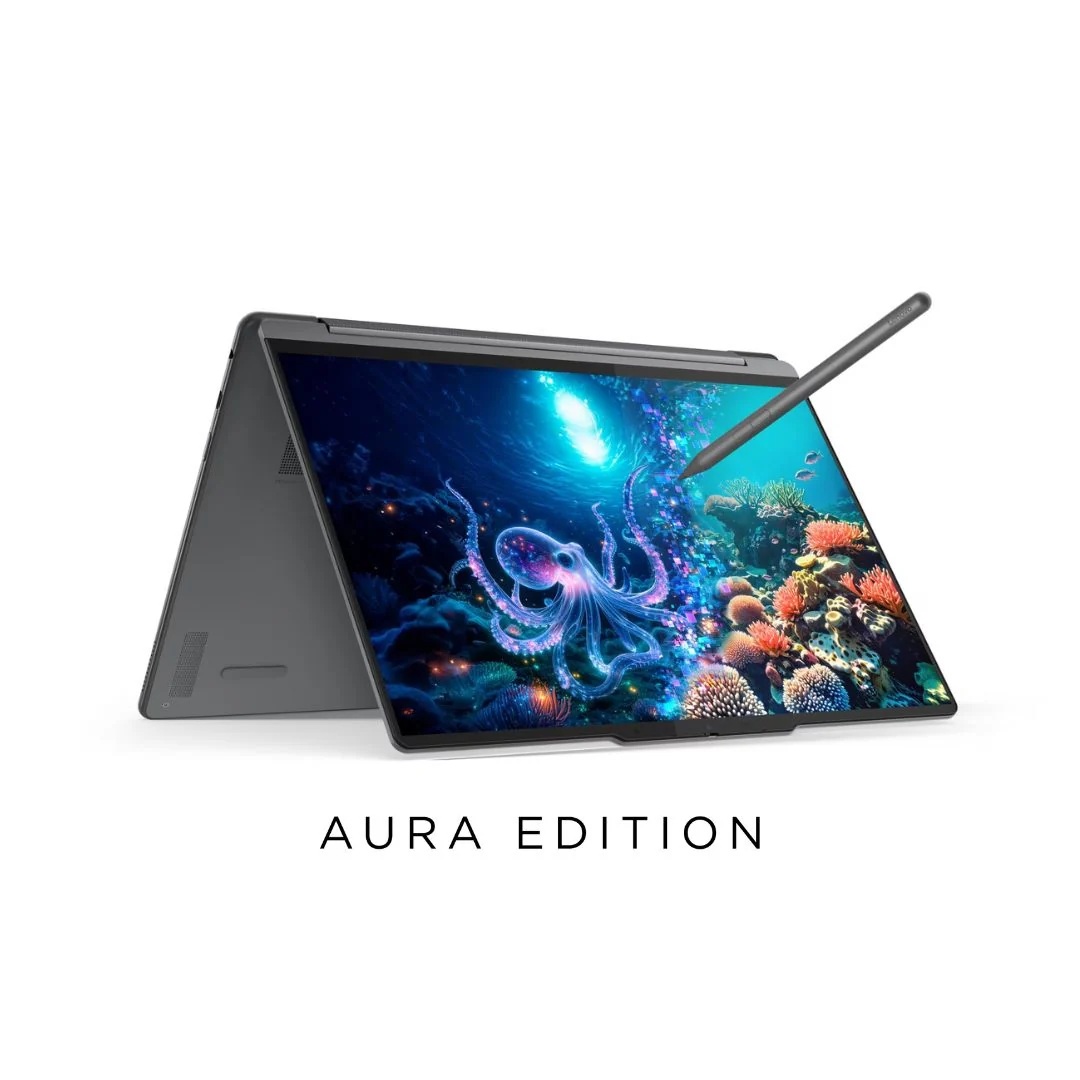 Lenovo Yoga 9 Aura Edition 14ILL10 - (13AX) Intel Core Ultra 7-258V, RAM 32GB, SSD 1TB, Intel® Arc™ Graphics 140V, 14 Inch WQXGA+ OLED 120Hz Touch, Luna Grey