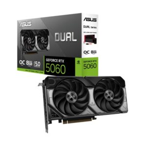 ASUS Dual GeForce RTX 5060 OC Edition 8GB GDDR7 Graphics Card – Black