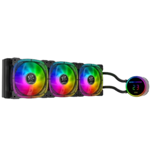 Games Master LI360 Liquid Cooler - 360mm Radiator - Infinity Mirror Pump - RGB Fans - Intel & AMD Socket Support - Black