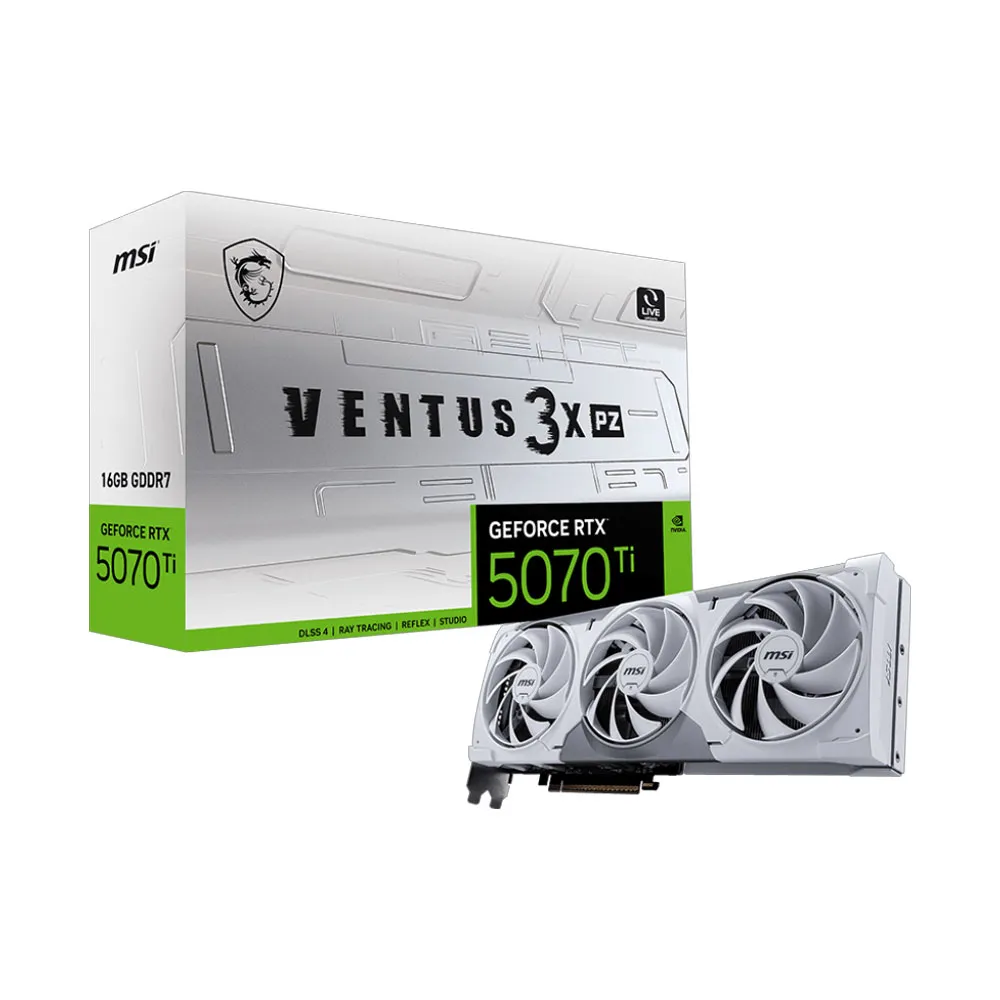 Msi Gaming RTX 5070 Ti 16G Ventus 3X PZ OC - White