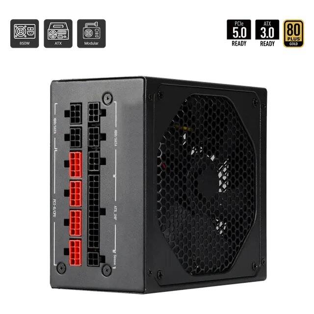 Zumax 850W 80+ Gold Fully Modular Power Supply (Black)