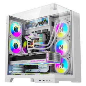 DarkFlash TH285 Plus 8-Fan Case With V92 9.2" Screen (White)